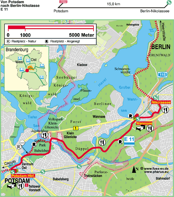 E11: Potsdam  –  Berlin Nikolassee